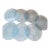 Kig Vintage 10.5" Blue Pressed Glass Grapes and Leaves Tableware Dinner Plates, Set of 7 For Sale