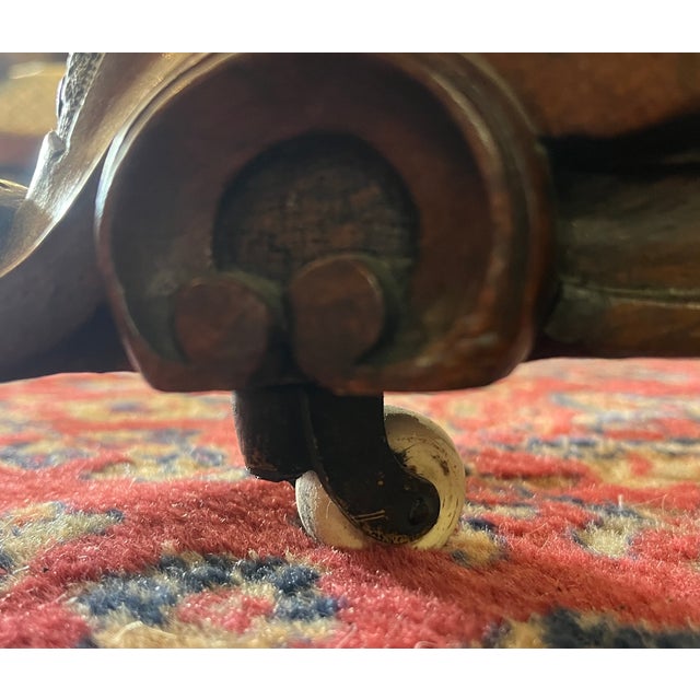 Wood Mid 19th Century Victorian Burled Walnut Center Table For Sale - Image 7 of 8