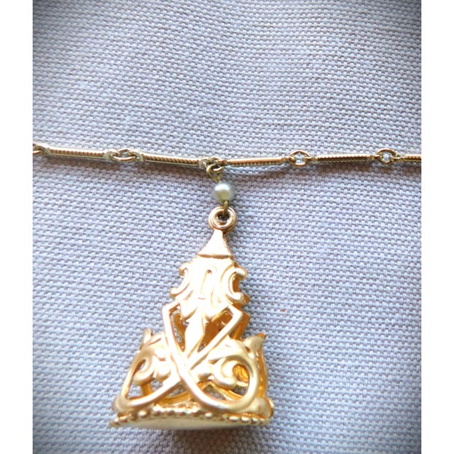 Mid-Century Modern Vintage Art Deco Four Gold Fob Bracelet For Sale - Image 3 of 10