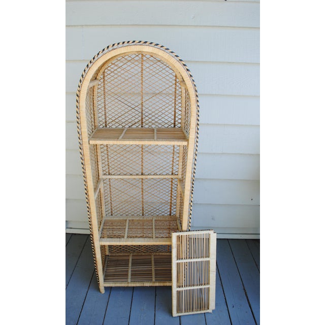 Vintage Small Wicker 4 Tier Bookcase Chairish