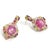 Early 21st Century Bochic "Orient" Vintage Pink Ruby & Blue Topaz Earrings - 18K Gold & Silver For Sale - Image 5 of 18