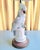 Vintage Ceramic Parakeet Greek Key Table Lamp With Silver Shade For Sale In West Palm - Image 6 of 11