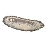 Vintage Silverplate Oval Serving Dish For Sale