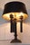 1970s Vintage English 3-Light Table Lamp with Brass Frame and Shade, 1970s For Sale - Image 5 of 8