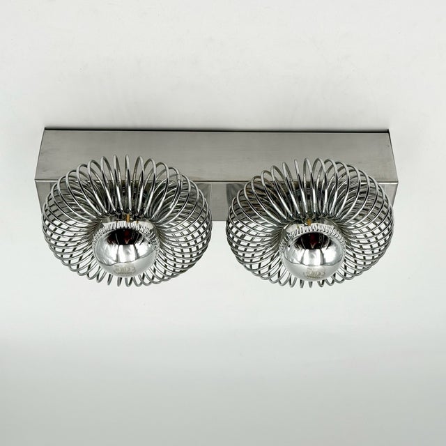 Metal Space Age Wall Light from Oxar, France, 1970s For Sale - Image 7 of 14