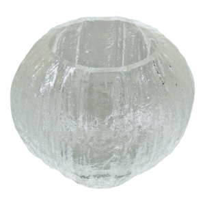 1960s Timo Sarpaneva Scandinavian Modern Minora Clear Glass Vase for Iitala Finland