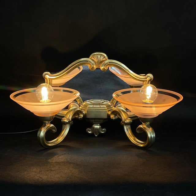 Art Deco Wall Lamp with Mirror from Atelier Petitot For Sale - Image 11 of 12