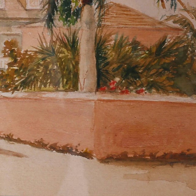 Antique Caribbean Watercolor For Sale - Image 4 of 7