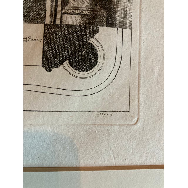 Authentic 19th Century Pair of Matted Black and White Engravings of Fireplace Mantels. For Sale In West Palm - Image 6 of 7