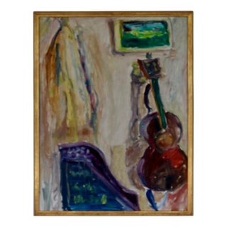 Leif Larsson, Violin, 1972, Oil on Canvas, Framed For Sale