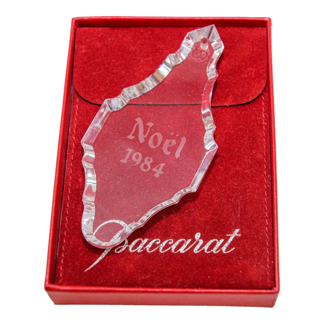 1984 Collectible Vintage Baccarat Crystal Ornament With Box For Sale