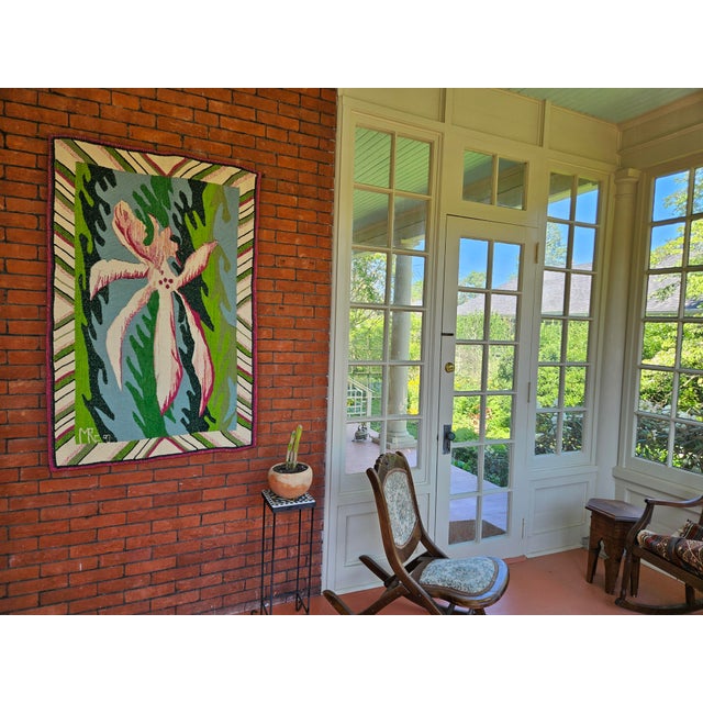 Textile Orchard in the Forrest - Hand Woven Contemporty Tapestry For Sale - Image 7 of 7