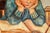 Paper Unusual Antique Framed Oil Painting Portrait Unhappy Student Girl Classroom School For Sale - Image 7 of 11