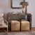 Small Ottoman, Cream Hide Artisan crafted of luxurious, textural hair-on-hide leather, these versatile ottomans are...
