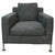 Harry Lounge Chair in Grey Woven Fabric by Antonio Citterio for B&B Italia For Sale - Image 6 of 7
