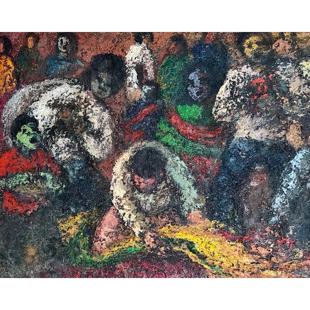 Miguel Angel Aybar Llauca, Peruvian Expressionist Oil Painting Miguel Aybar Modernist Latin American Art For Sale - Image 4 of 8