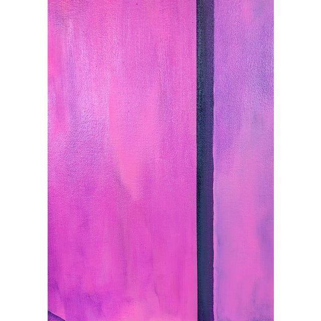 2020s Tommy Taylor "Neighbor" Contemporary Pink & Purple Toned Close Up Painting of a Door, 2023 For Sale - Image 5 of 8