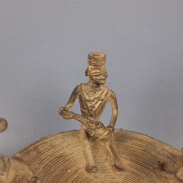 Brown African Bronze Boat Sculpture, Early 1900s For Sale - Image 8 of 13