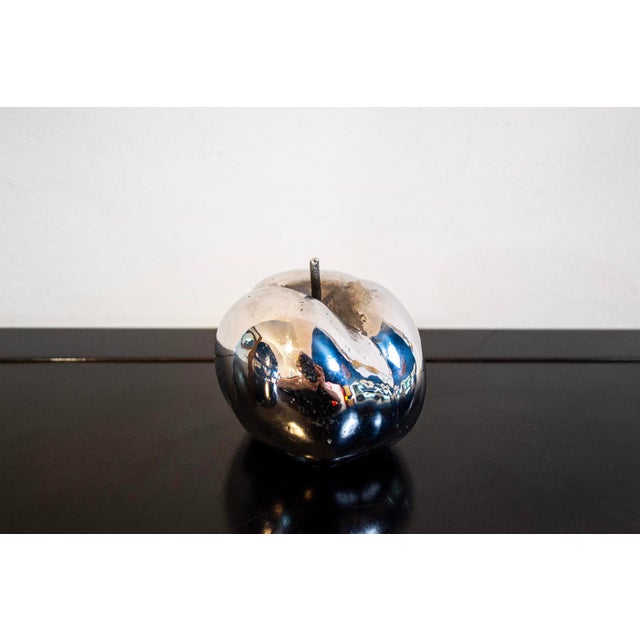 Chromed Bronze Apple by Studio Del Campo Turin, 1960s For Sale - Image 3 of 5