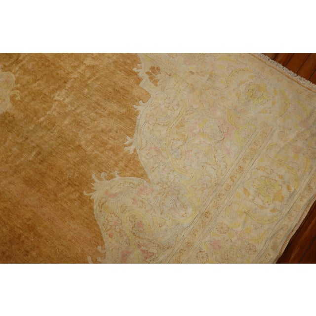 Textile Zabihi Collection Rich Antique Turkish Silk Cotton Rug - 9'2" x 12'10" For Sale - Image 7 of 12