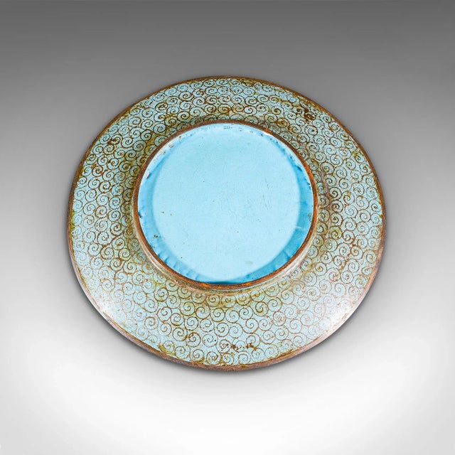 1850s Antique Victorian Japanese Decorative Cloisonne Plate For Sale - Image 9 of 10