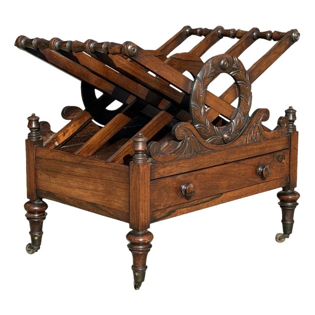 19th Century Regency Rosewood Canterbury, 1820s For Sale