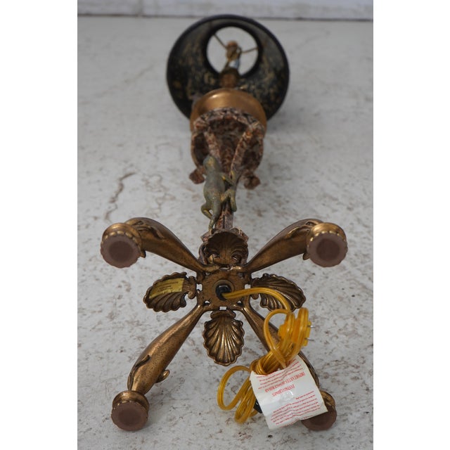 Pair Maitland Smith Brass & Iron Lizard Table Lamps For Sale - Image 12 of 12