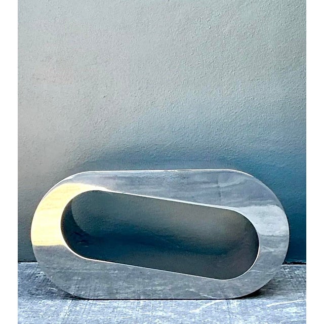 Vintage Italian Polished Chrome Coffee Table For Sale - Image 11 of 12