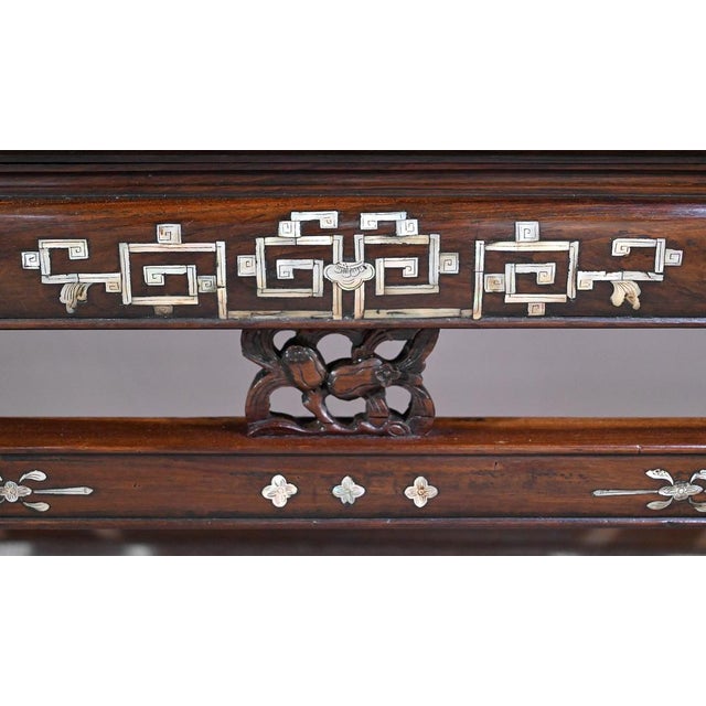 Small Late 19th Century Indochinese Bench in Precious Wood For Sale - Image 9 of 18