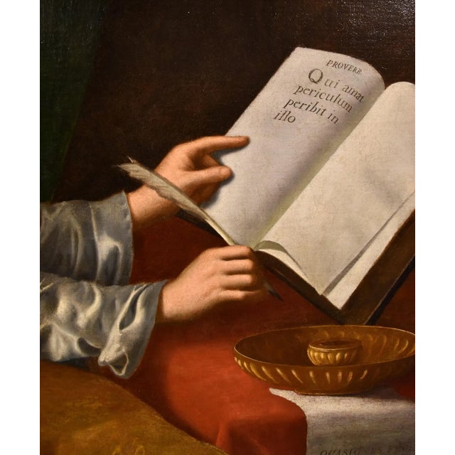 After Michele Desubleo, Portrait of King Solomon, 1650, Oil on Canvas For Sale - Image 13 of 17