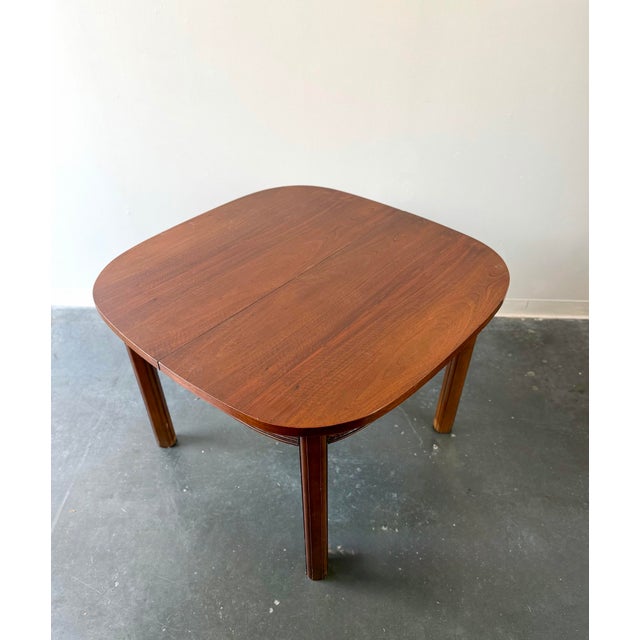 Wood 1970s Pulaski Oceanic Witco Style Round Dining Table and Three Chairs For Sale - Image 7 of 8
