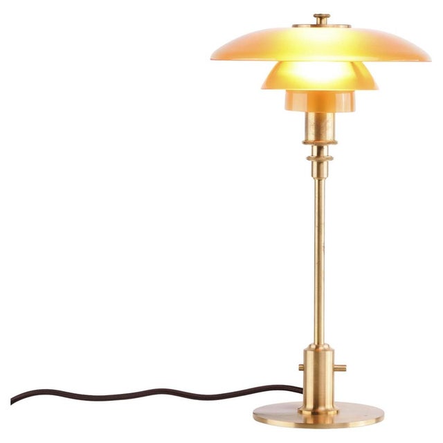 Model PH 2/1 Table Lamp in Brass with Amber Shades by Poul Henningsen for Louis Poulsen, 2017 For Sale - Image 11 of 11