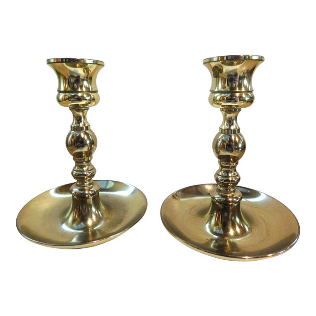 Vintage Baldwin Brass Candlestick Holders: 200th Anniversary Pair For Sale