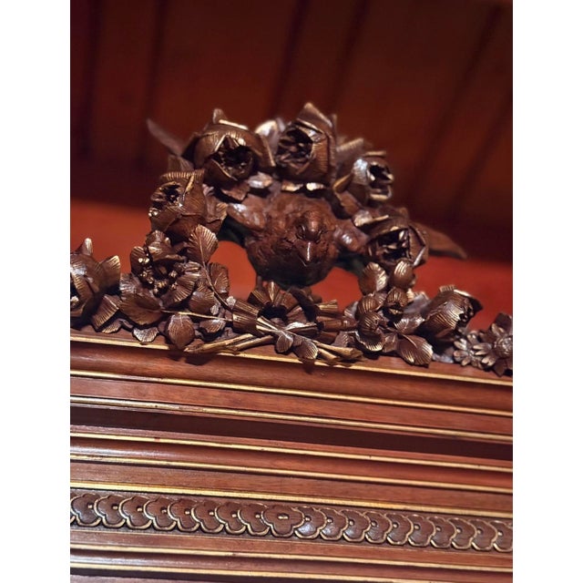 English 19th Century Louis XVI French Walnut Wood Antique Triple Mirrored Armoire Hutch For Sale - Image 3 of 16