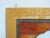 Yellow Iris Flower Stained Glass Wood Framed Sun Catcher Window Hanging For Sale - Image 4 of 6