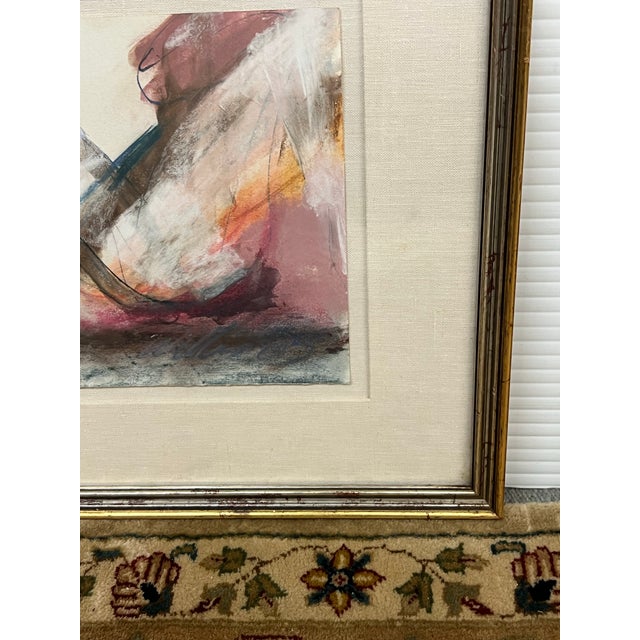 Nancy Willis Berlin Nude Signed Pastel/Oil on Paper, Circa 1985 For Sale - Image 9 of 11