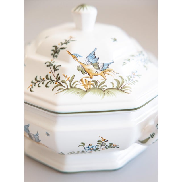Paint Vintage French Faience Lallier À Moustiers Lidded Tureen For Sale - Image 7 of 11