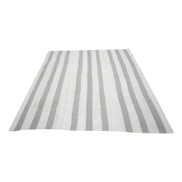 Handwoven vintage modern kilim rug from Adana Region of Turkey. Approximately 50-60 years old. In very good condition.