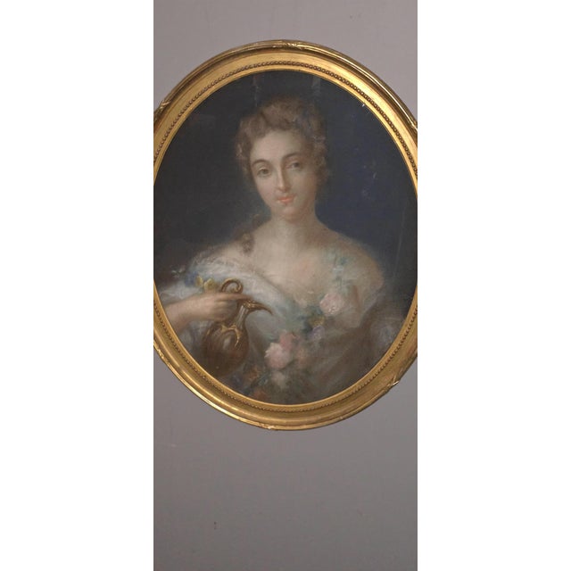 Large Portraits, 1850s, Pastel Drawings, Framed, Set of 2 For Sale - Image 4 of 6