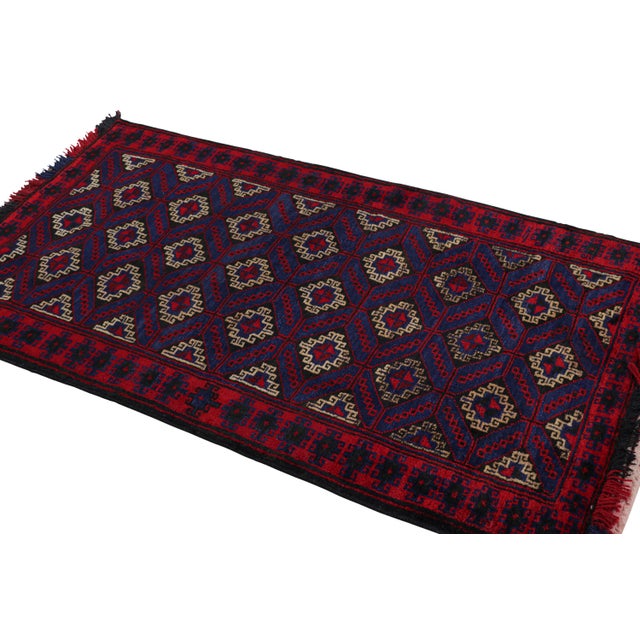 Rug & Kilim Rug & Kilim’s Modern Classics Tribal Rug in Indigo With Geometric Medallions For Sale - Image 4 of 7
