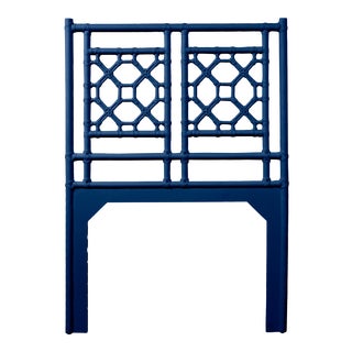 Lattice Back Headboard Twin - Navy Blue For Sale