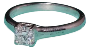 Genuine Tiffany & Co. Lucida Natural .51Cts VVS2 F Diamond 950 Platinum Engagement Ring, size 5.5