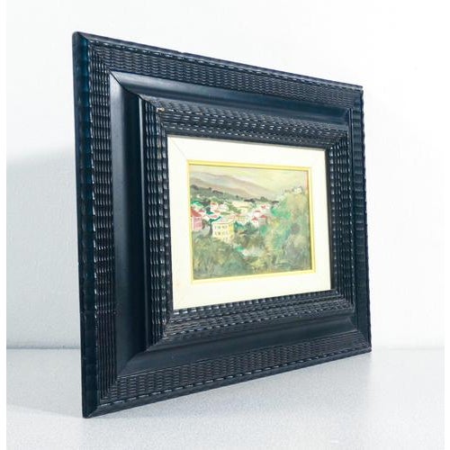 Alberto Salietti, Ligurian Landscape, Mixed Media, Framed For Sale - Image 13 of 16