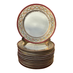 1910s Jean Pouyat Limoges Luncheon Plates - Set of 13
