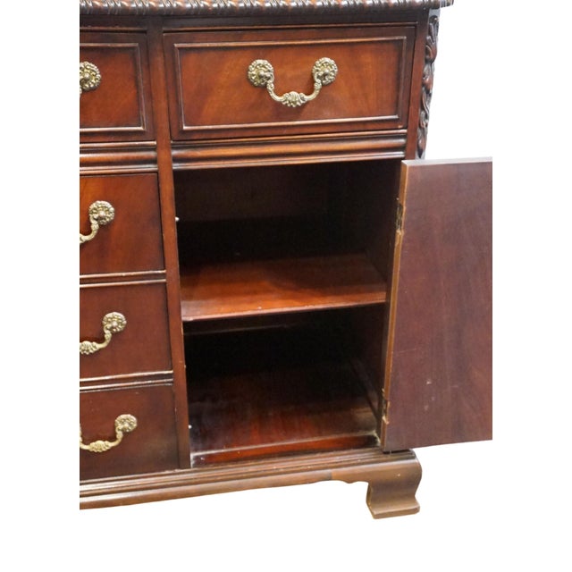 Wood Bernhardt Furniture Solid Mahogany Traditional Federal Style 63" Buffet For Sale - Image 7 of 16