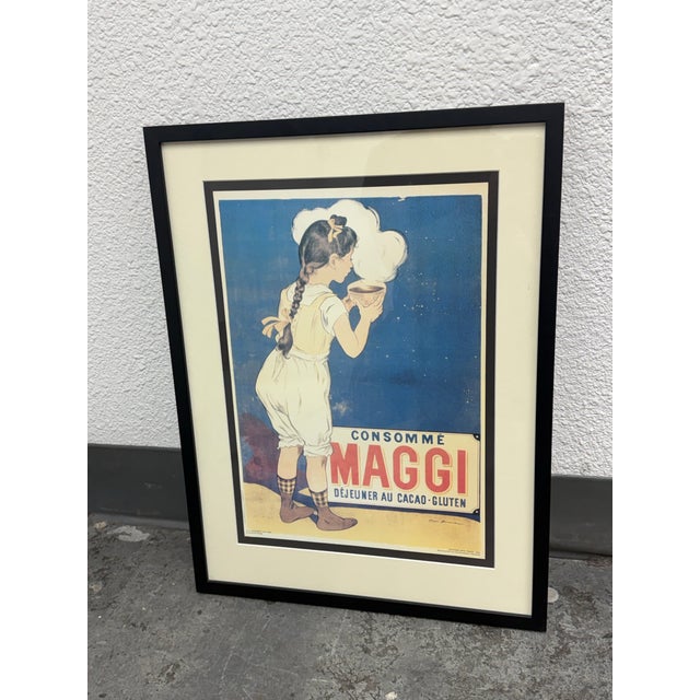 Design Plus Gallery presents a Framed Firmin Bouisset’s Circa 1896 “Consommé Maggi” Advertising Poster. The French-...
