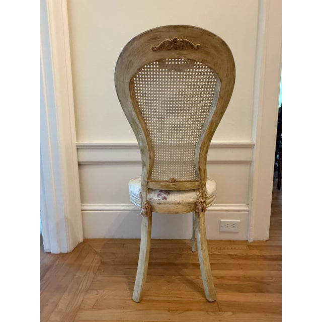 French Provincial Late 20th Century Louis XVI Accent Chair For Sale - Image 3 of 4