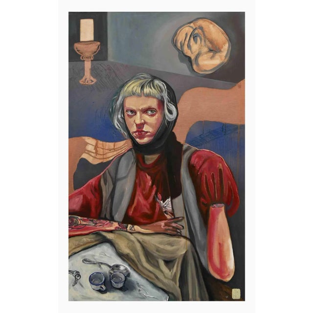 Valeriya Shebelnichenko, Self Series: Intro-Inspection, Oil Painting, 2022 For Sale - Image 6 of 6
