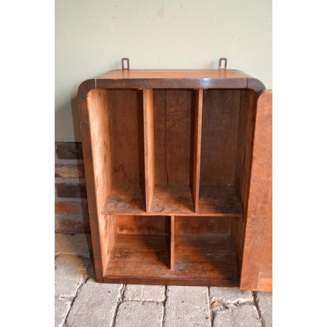 20th century Dutch mahogany Art Deco medicine cabinet. The height is 51 cm. The width is 38 cm. The depth is 21 cm....