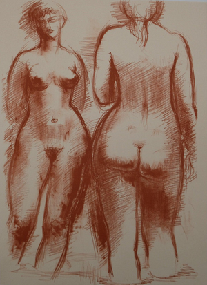 Antoniucci Volti, Deux femmes nues (Nude), Lithograph
